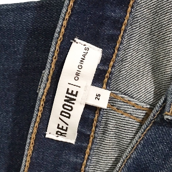 RE/DONE High Rise Ankle Crop Jeans Midnight Blue nwt - Picture 7 of 10